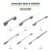 Aluminium Wardrobe Cabinet Handle 9036 | Satin Black, Satin S.S., Gold PVD | 96mm, 160mm, 288mm, 450mm, 600mm, 900mm