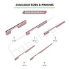 Aluminium Wardrobe Cabinet Handle 252 | Satin Black + Copper Glossy, Copper Glossy + China Black | 160mm, 288mm, 500mm, 700mm, 900mm