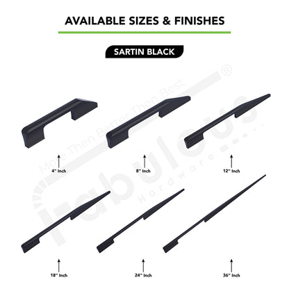 Aluminium Wardrobe Cabinet Handle 9047 | Satin Black, Dark Gold Glossy, Satin Copper | 96mm, 160mm, 288mm, 450mm, 600mm, 900mm