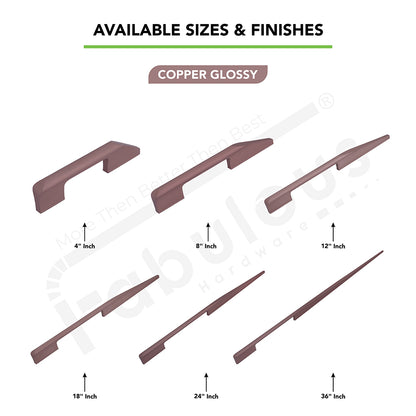 Aluminium Wardrobe Cabinet Handle 9047 | Satin Black, Dark Gold Glossy, Satin Copper | 96mm, 160mm, 288mm, 450mm, 600mm, 900mm