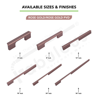 Aluminium Wardrobe Cabinet Handle 9046 | Satin Black + Spray Black, Gold Matt + Gold PVD, Pista + Gold PVD, Sartin Copper + R.G. PVD | 96mm, 160mm, 288mm, 450mm, 600mm, 900mm