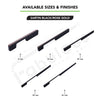Aluminium Wardrobe Cabinet Handle 252 | Satin Black + Copper Glossy, Copper Glossy + China Black | 160mm, 288mm, 500mm, 700mm, 900mm