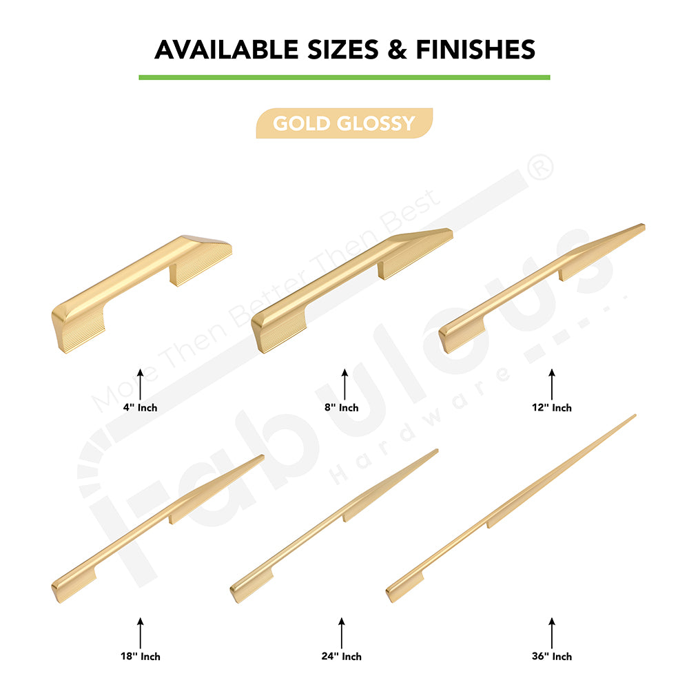 Aluminium Wardrobe Cabinet Handle 9047 | Satin Black, Dark Gold Glossy, Satin Copper | 96mm, 160mm, 288mm, 450mm, 600mm, 900mm