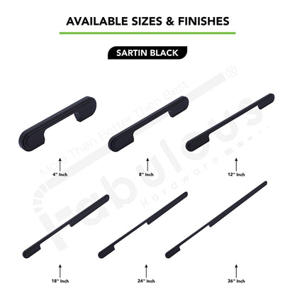 Aluminium Wardrobe Cabinet Handle 9053 | Satin Black, Satin Copper, Dark Gold Glossy | 96mm, 160mm, 288mm, 450mm, 600mm, 900mm