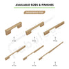 Aluminium Wardrobe Cabinet Handle 9046 | Satin Black + Spray Black, Gold Matt + Gold PVD, Pista + Gold PVD, Sartin Copper + R.G. PVD | 96mm, 160mm, 288mm, 450mm, 600mm, 900mm