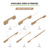 Aluminium Wardrobe Cabinet Handle 9011 | Satin Black, Dark Gold Glossy | 96mm, 160mm, 288mm, 450mm, 600mm, 900mm
