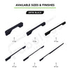 Aluminium Wardrobe Cabinet Handle 9019 | Satin Black, R.G. PVD | 96mm, 160mm, 288mm, 450mm, 600mm, 900mm
