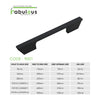 Aluminium Wardrobe Cabinet Handle 9001 Black Matt, Copper Glossy | 96mm, 160mm, 288mm, 450mm, 600mm, 900mm