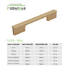 Aluminium Wardrobe Cabinet Handle 9046 | Satin Black + Spray Black, Gold Matt + Gold PVD, Pista + Gold PVD, Sartin Copper + R.G. PVD | 96mm, 160mm, 288mm, 450mm, 600mm, 900mm