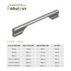 Aluminium Wardrobe Cabinet Handle 9036 | Satin Black, Satin S.S., Gold PVD | 96mm, 160mm, 288mm, 450mm, 600mm, 900mm