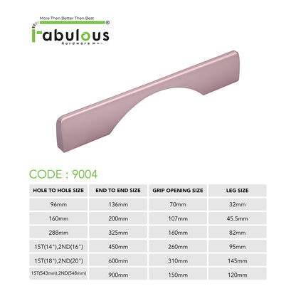 Aluminium Wardrobe Cabinet Handle 9004 | Satin Black, Copper Glossy | 96mm, 160mm, 288mm, 450mm, 600mm, 900mm
