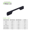 Aluminium Wardrobe Cabinet Handle 9011 | Satin Black, Dark Gold Glossy | 96mm, 160mm, 288mm, 450mm, 600mm, 900mm