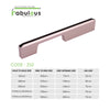 Aluminium Wardrobe Cabinet Handle 252 | Satin Black + Copper Glossy, Copper Glossy + China Black | 160mm, 288mm, 500mm, 700mm, 900mm