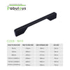 Aluminium Wardrobe Cabinet Handle 9019 | Satin Black, R.G. PVD | 96mm, 160mm, 288mm, 450mm, 600mm, 900mm