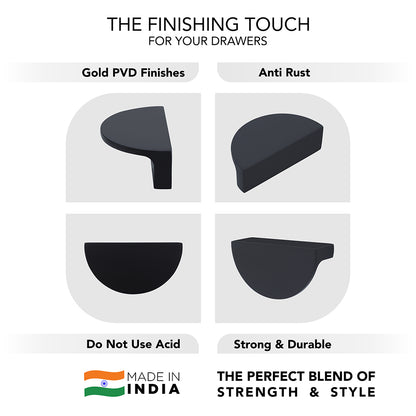 Aluminium Cabinet Knob Code 9014 | Premium Aluminium Drawer Knob | Satin Black, Gold PVD, Copper Glossy