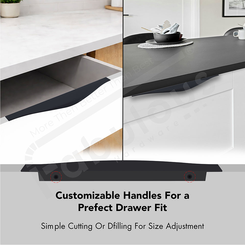 Customizable Edge Profile Handle 016 BS — cut-to-size aluminium handle for perfect drawer fit