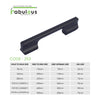 Aluminium Wardrobe Cabinet Handle 253 | Satin Black, Copper Glossy | 96mm, 160mm, 288mm, 450mm, 600mm, 900mm