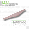 Fabulous Hardware Edge Profile Handle 016 BS size range — 6 inch to 36 inch aluminium cabinet handles