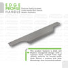 Fabulous Hardware Edge Profile Handle 028 BS size range — 6 inch to 36 inch aluminium cabinet handles